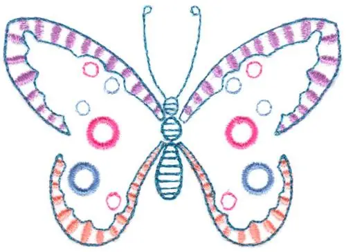 Holiday Sale Circle Butterfly Embroidery Design