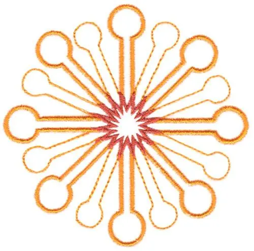 Budget Solar Burst Embroidery Design