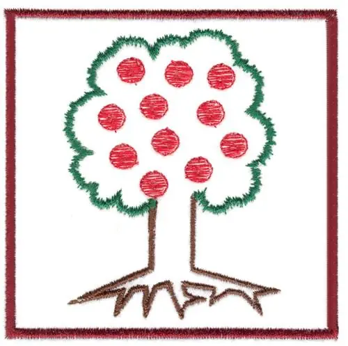 Free Returns Fruit Tree Embroidery Design