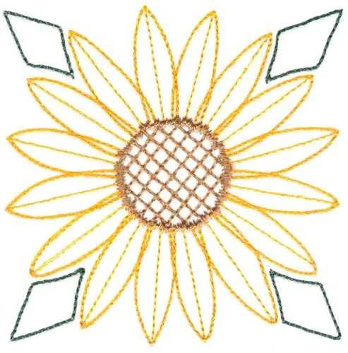 Sunflower Embroidery Design Clearance