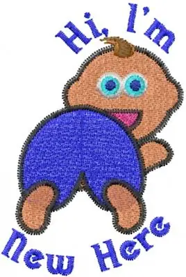 Im New Here Embroidery Design Genuine
