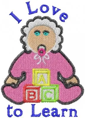 Love To Learn Embroidery Design Fast Shipping