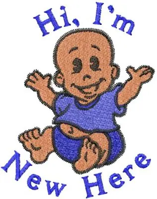 Fan Favorite Im New Here Embroidery Design