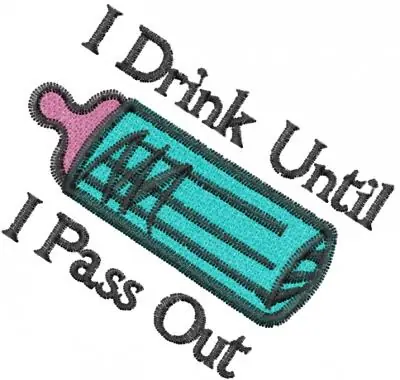 I Drink Embroidery Design Certified