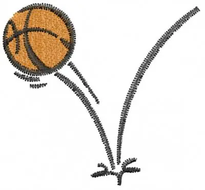Bouncing Basketball Embroidery Design Holiday Sale
