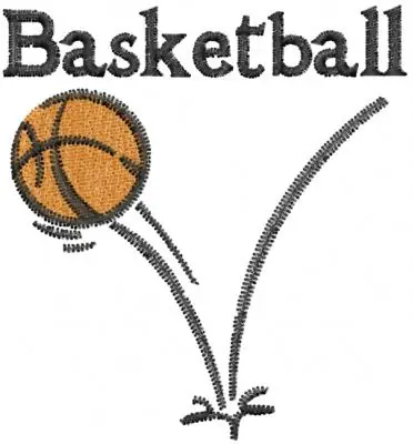 Instant Buy Basketball Embroidery Design