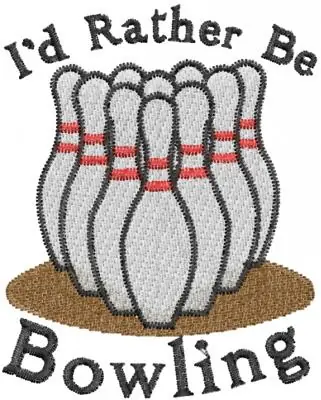 Rather Be Bowling Embroidery Design Money Back Guarantee