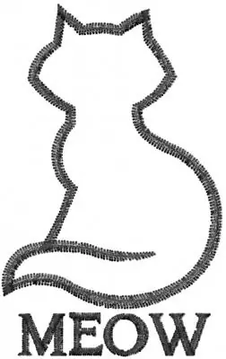 Meow Embroidery Design Direct From Factory