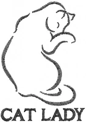 Time-Limited Cat Lady Embroidery Design