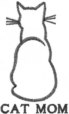Money Back Guarantee Cat Mom Embroidery Design