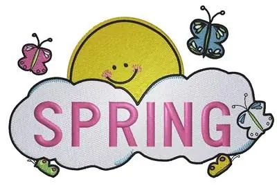 Spring Cloud Embroidery Design No Minimum Order