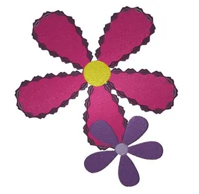 Must Have Two Flowers Embroidery Design
