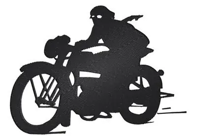 Vintage Motorcycle silhouette Embroidery Design Shop Now