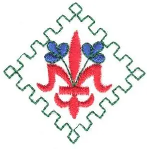 Floral Fleur De Lis Embroidery Design Weekend Sale