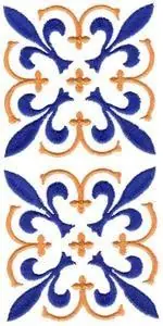 Hot Picks Double Fleur De Lis Embroidery Design