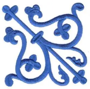 Corner Flourish Embroidery Design Best Choice