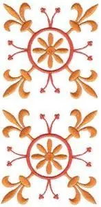 Certified Fleur De Lis Double Embroidery Design
