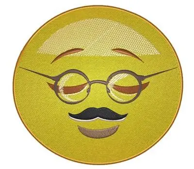 Time-Limited Emoticon & Glasses Embroidery Design
