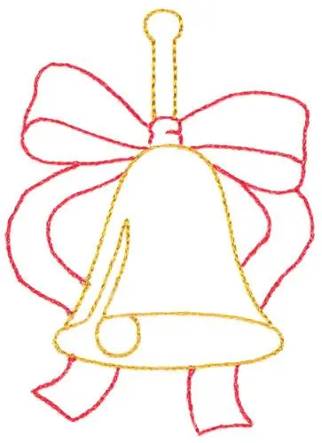 Bell Outline Embroidery Design Seasonal Sale
