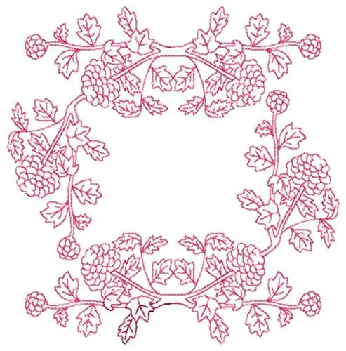 Buy Direct Floral Redwork Embroidery Design