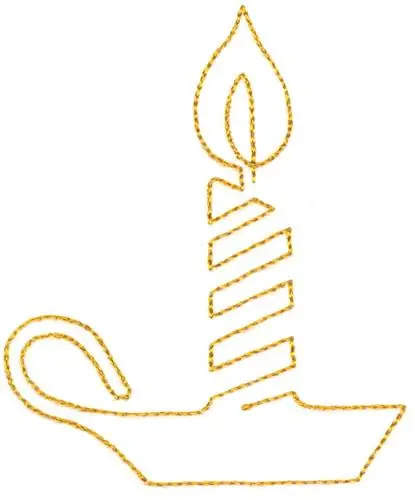 Low Price Candle Embroidery Design