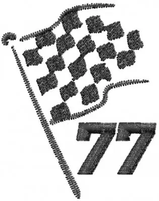 Checkered Flag 77 Embroidery Design Mega Sale
