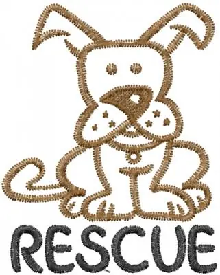 Best Seller Rescue Dog Embroidery Design
