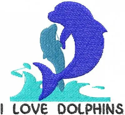 Love Dolphins Embroidery Design Bulk Order