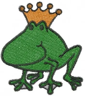 Frog Prince Embroidery Design Fast Shipping