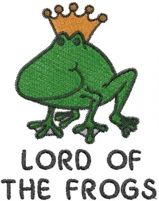 Modern Lord Of The Frogs Embroidery Design
