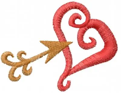 Heart And Arrow Embroidery Design Trending