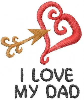 Seasonal Sale Love My Dad Embroidery Design