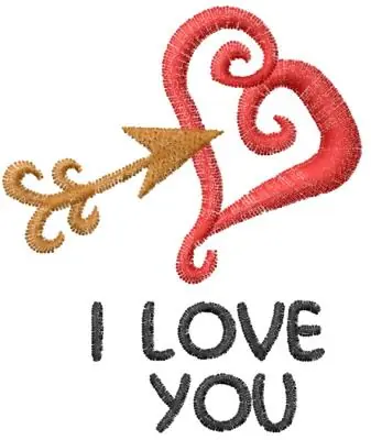 I Love You Embroidery Design Get Yours