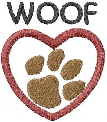 Hot Deal Woof Paw Embroidery Design