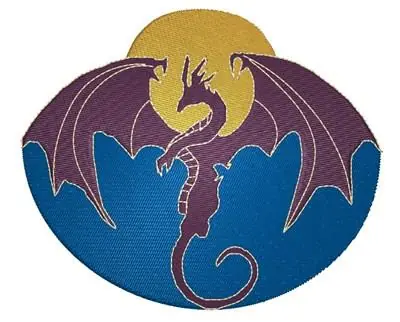 Dragon & Moon Embroidery Design Best Choice