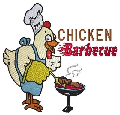 Chicken Barbecue Embroidery Design Hot Picks