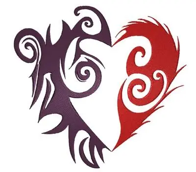 New Arrival Tribal Heart Embroidery Design