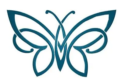 Factory Price Swirl Butterfly Embroidery Design