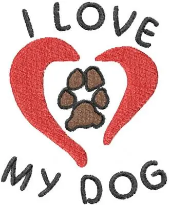 Direct From Manufacturer Love My Dog Embroidery Design