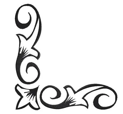 Corner Border Embroidery Design Genuine