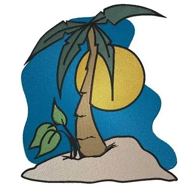 Fresh Stock Palm Tree Embroidery Design
