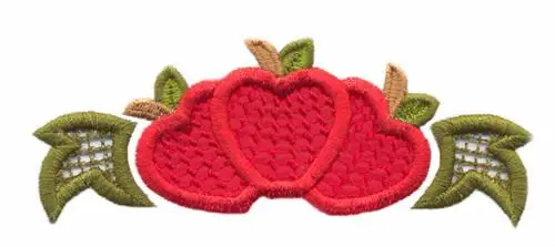 Price Drop Three Apples Applique Embroidery Design