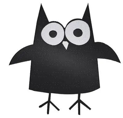 Bulk Order Black Owl Embroidery Design