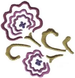 No Minimum Order Geranium Blooms Embroidery Design