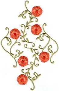Petunia Plant Embroidery Design Genuine