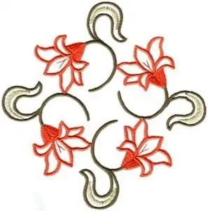 Final Sale Lily Plant Embroidery Design