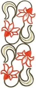 Exclusive Lily Plant Embroidery Design