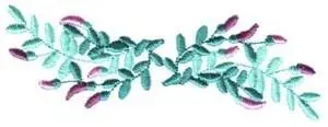 Brand New Honey Locust Floral Embroidery Design