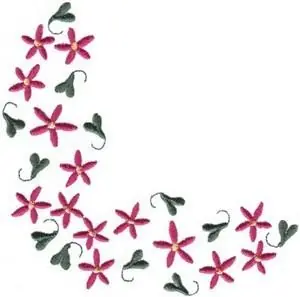 Floral Corner Embroidery Design Premium