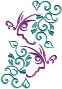 High Quality Butterfly Vine Embroidery Design